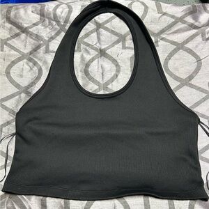H&M Divided Black Halter Neck Crop Top